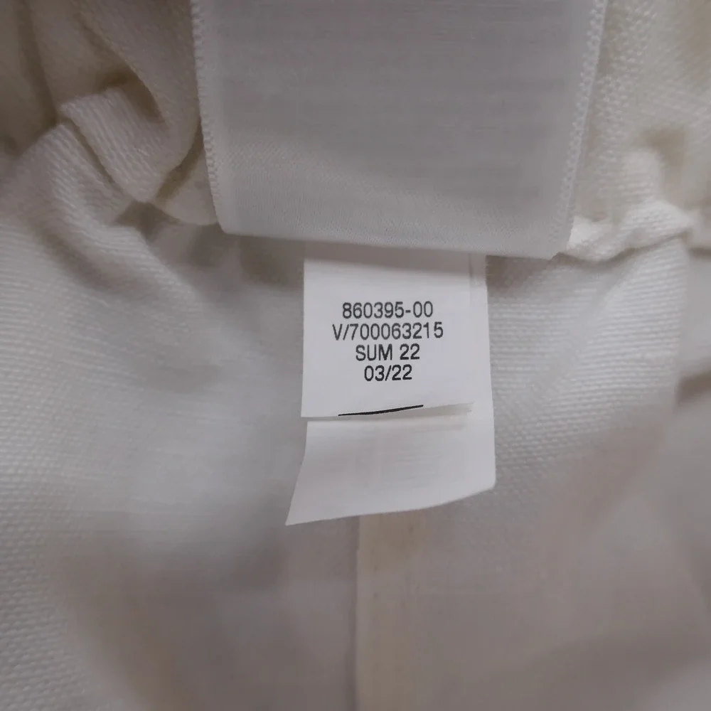 Banana Republic‎ Womens Ivory Cotton Linen Utility Paperbag Pants 16 NEW